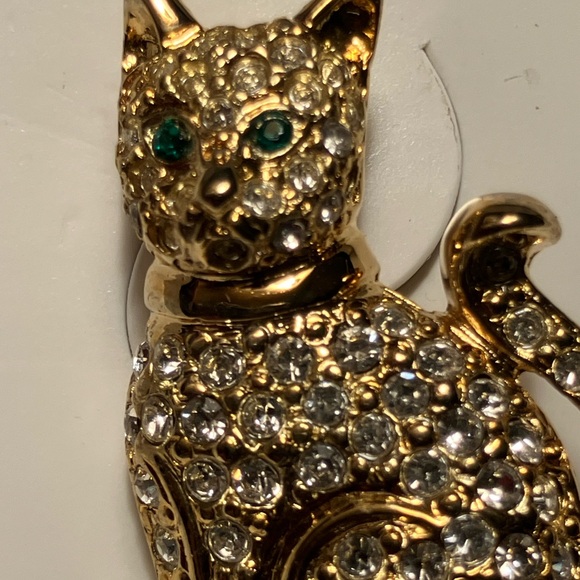 PRESTON AND YORK NWT RHINESTONE PLATED KITTIE CAT NWT - Picture 2 of 5